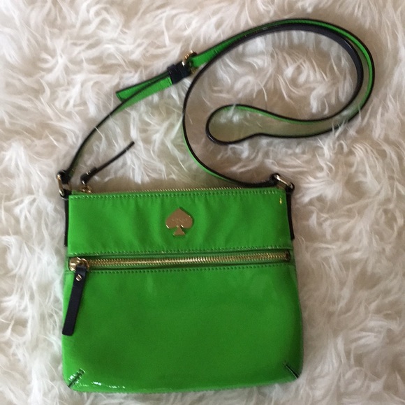 ♠️ KATE SPADE ♠️Tenley Crossbody Patent Green - Picture 2 of 8